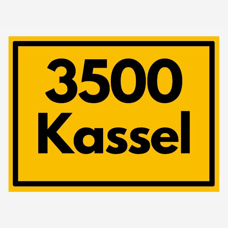 Panneau de lieu - puis rétro ancien code postal 3500 KASSEL