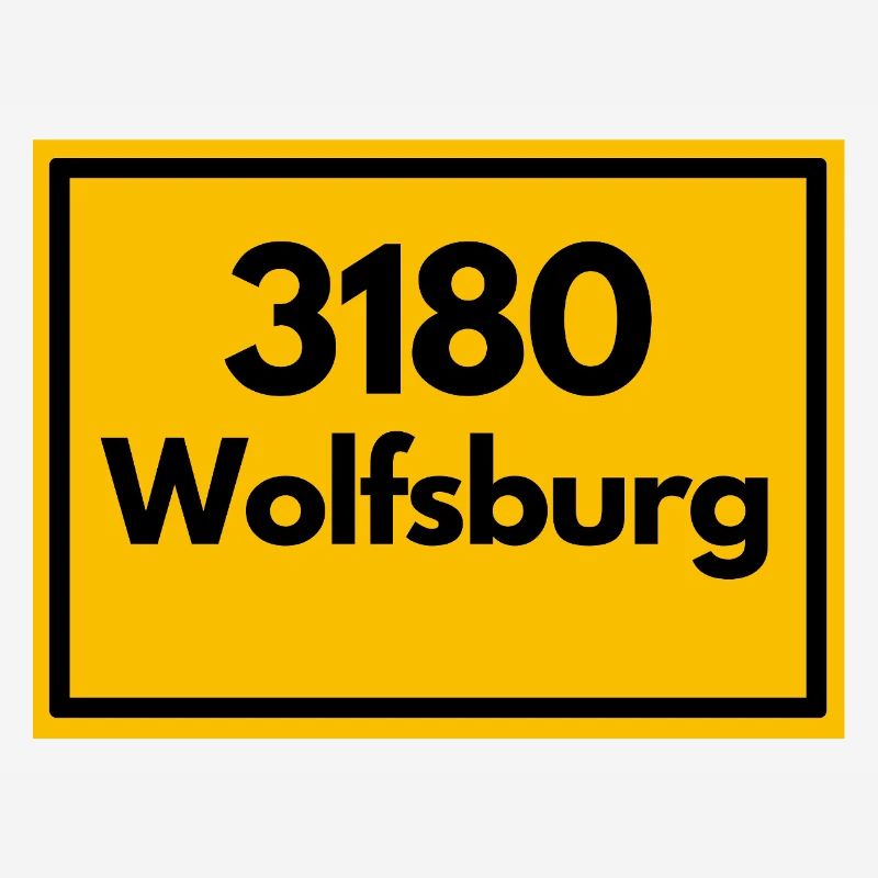 Panneau de lieu - puis rétro ancien code postal 3180 WOLFSBURG