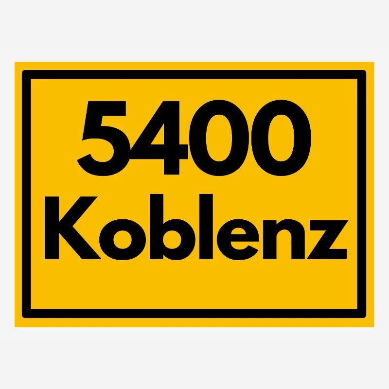 Panneau de lieu - puis rétro ancien code postal 5400 Coblence