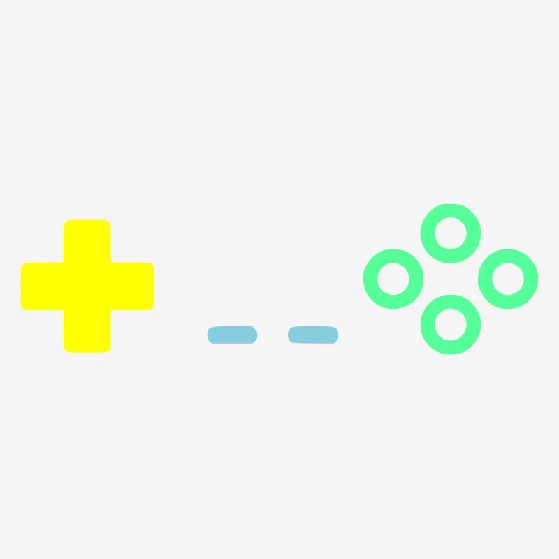 Gaming Controller Buttons Retro Vector