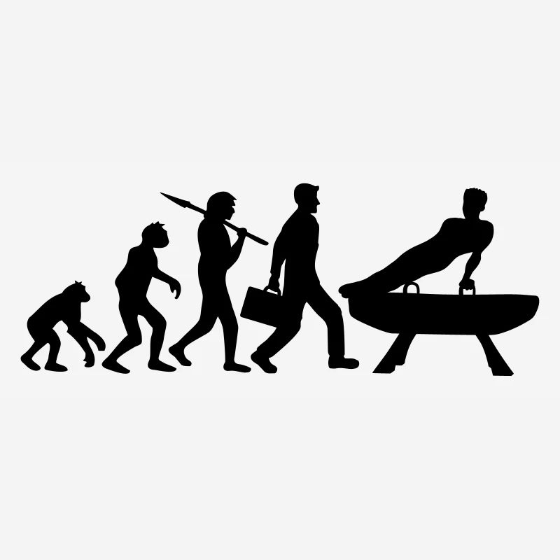 evolution gymnastics silhouette man on pommel