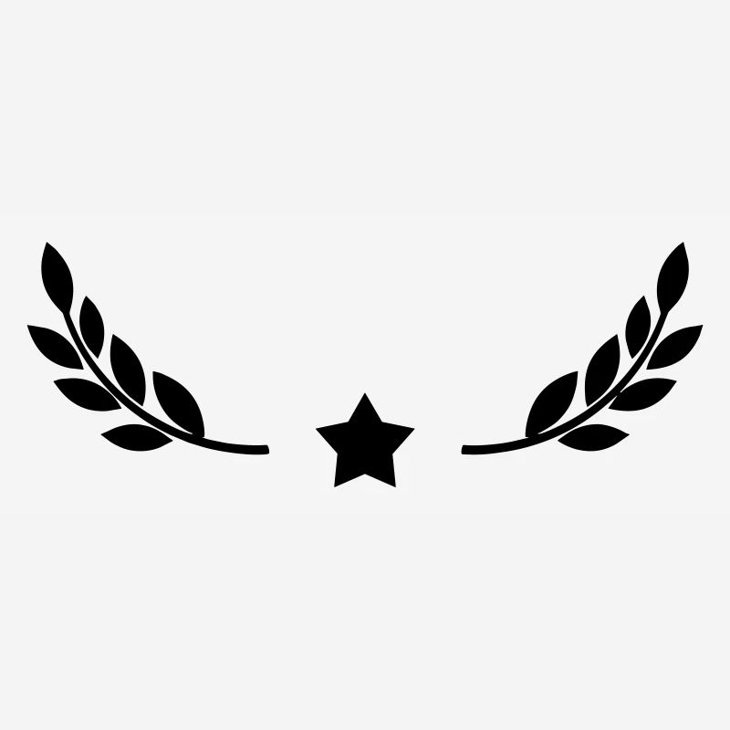 Étoile avec la couronne de lauriers Design