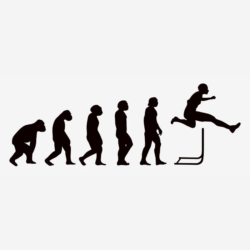 Hürdenläufer Hürdenlauf Evolution Leichtathletik