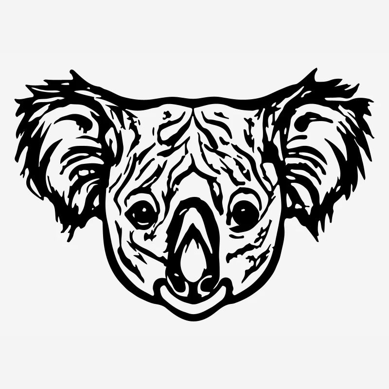 Koala Bear Illustration Koala Bear Head Gift Idea