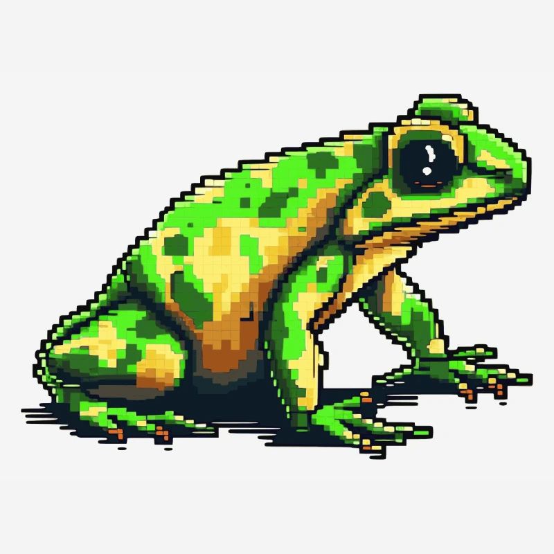 Poison dart frog dans les graphiques de pixels rétro 8 bits