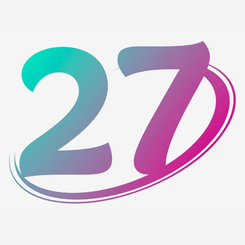 Numéro 27 multicolore
