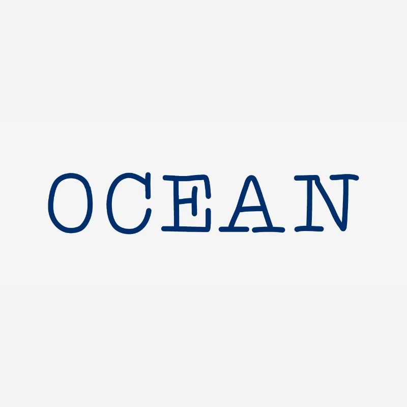 Logo de conception de lettrage de l’océan Mer