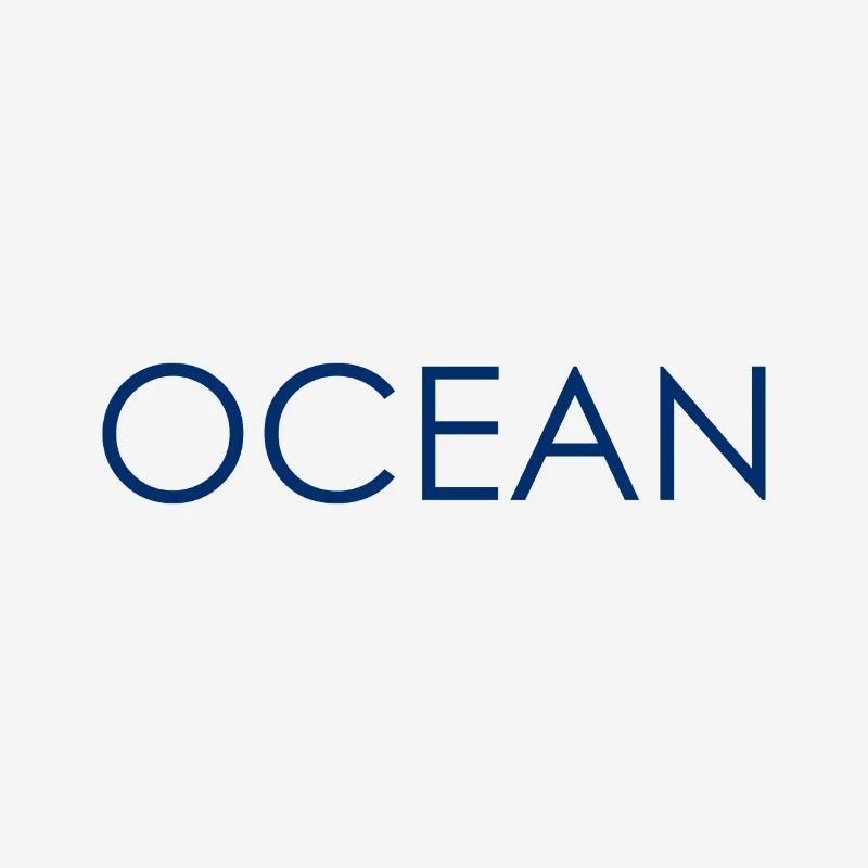 Logo de conception de lettrage de l’océan Mer