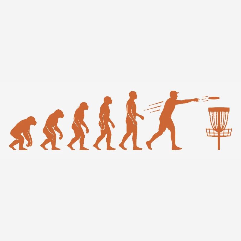 Disc Golf Evolution Funny Disc Golfer Flying Disc