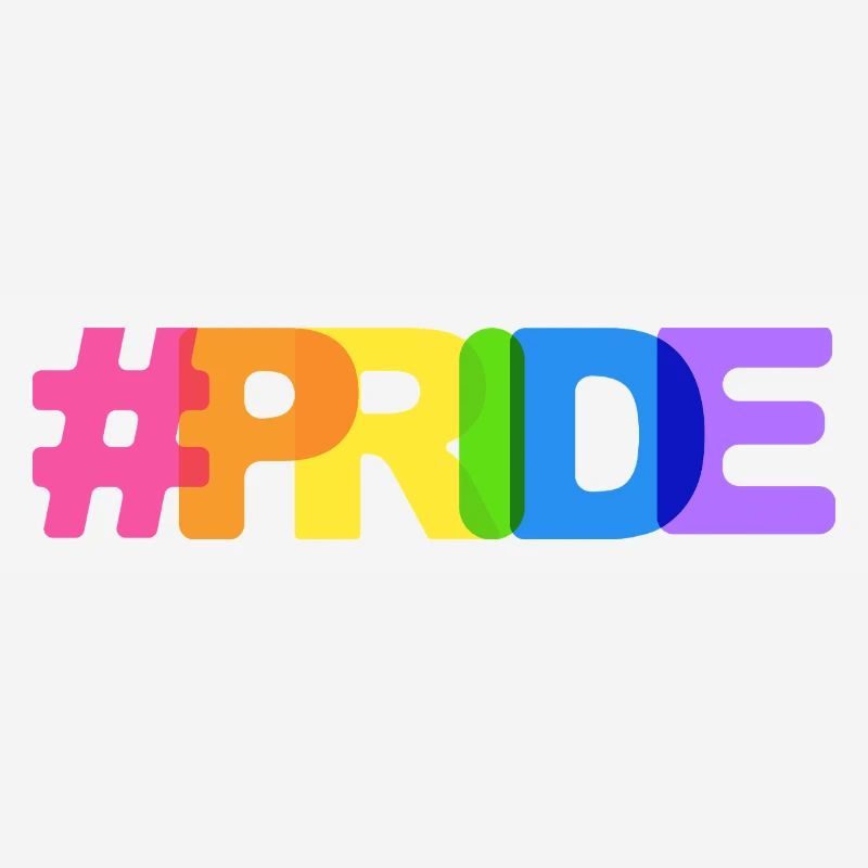 Pride Hashtag Regenbogenstil