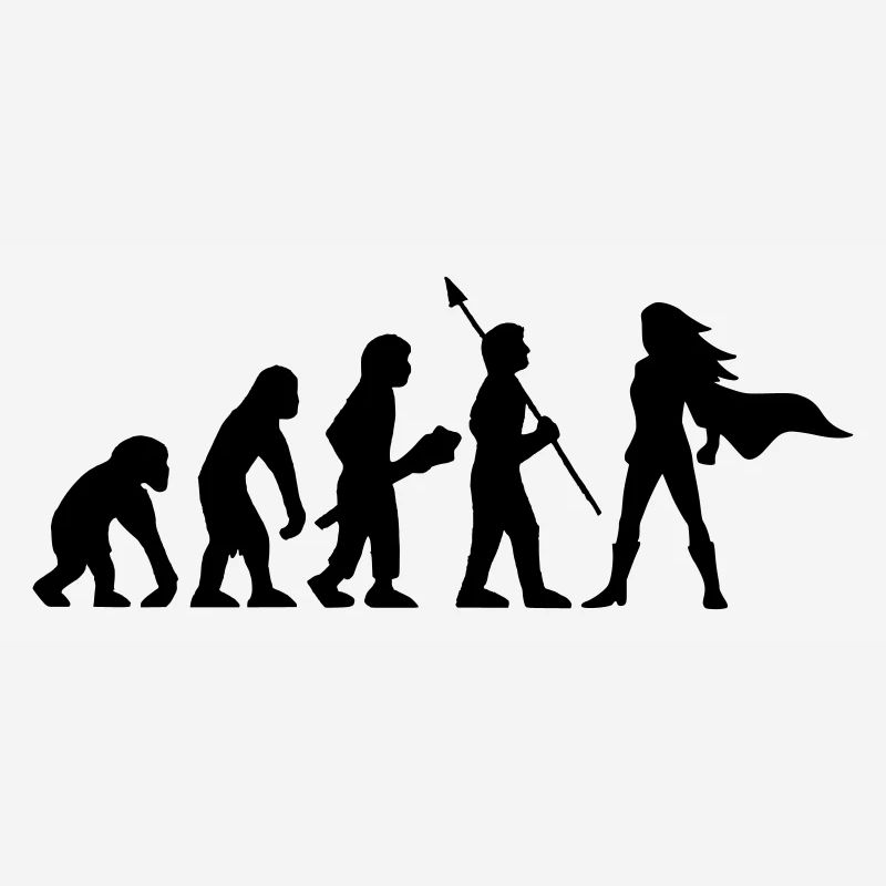 Evolution Superheldin Heldin Power Girl Geschenk