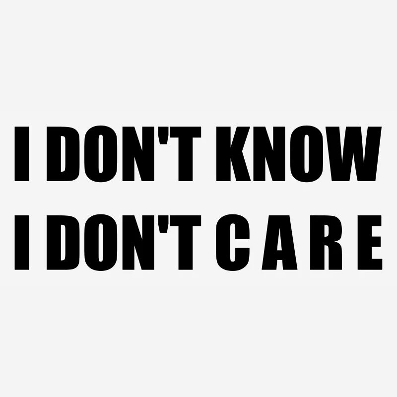 Forme ringarde "IDK IDC"