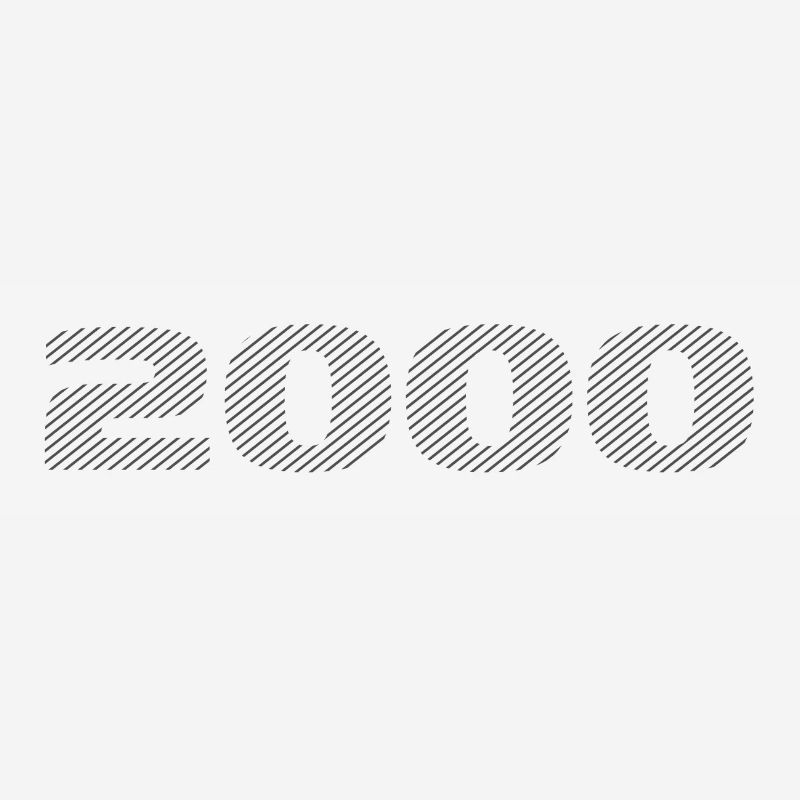 Né en 2000 Retro Stripe Design d’anniversaire moderne