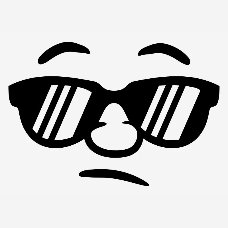 Lunettes de soleil cool guy visage souriant