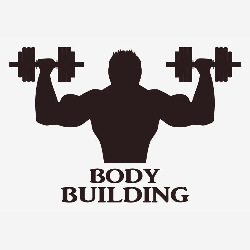 Bodybuilder with dumbbells