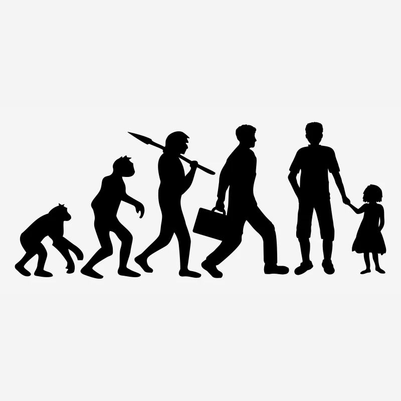 Papa Tochter Evolution Kind