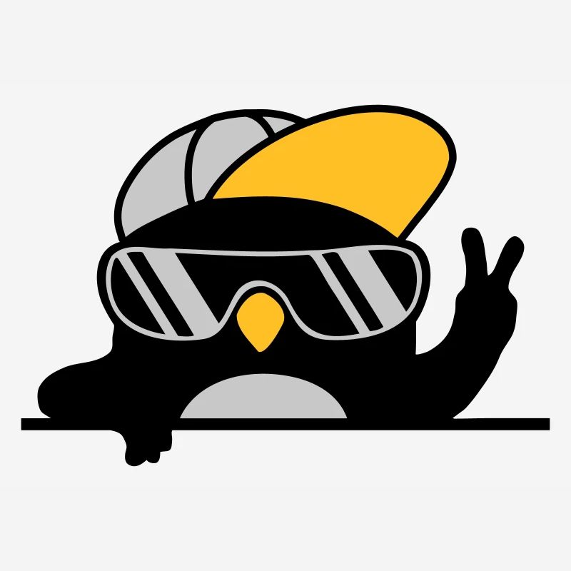 Peacezeichen cooler Pinguin Handzeichen