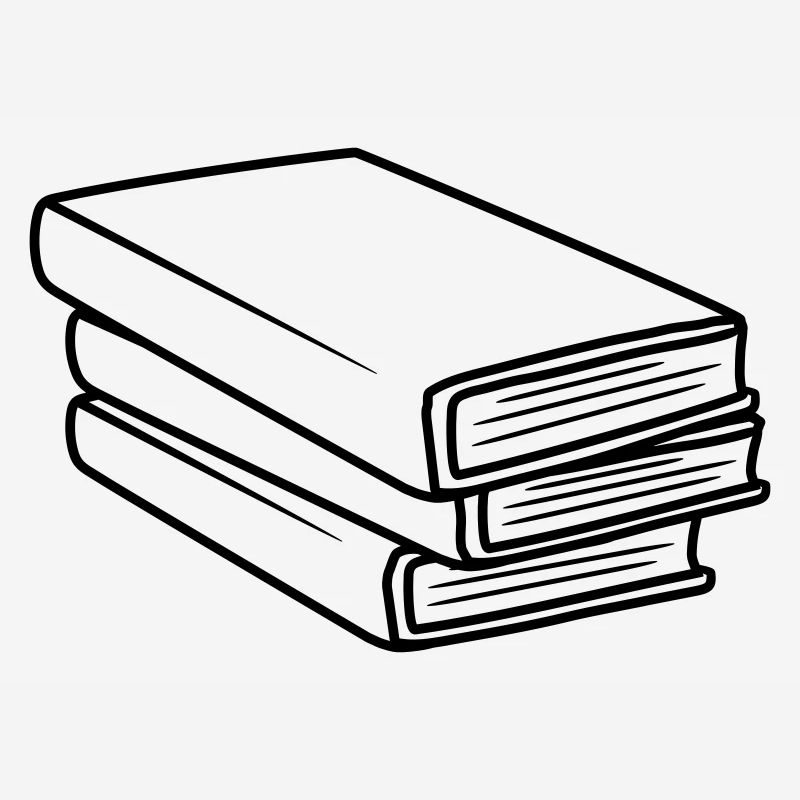 Gestapelte Bücher Comic Design