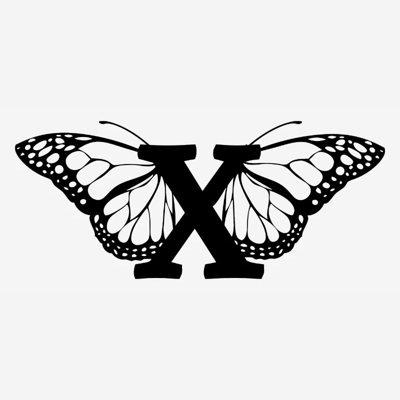 lettre x papillon