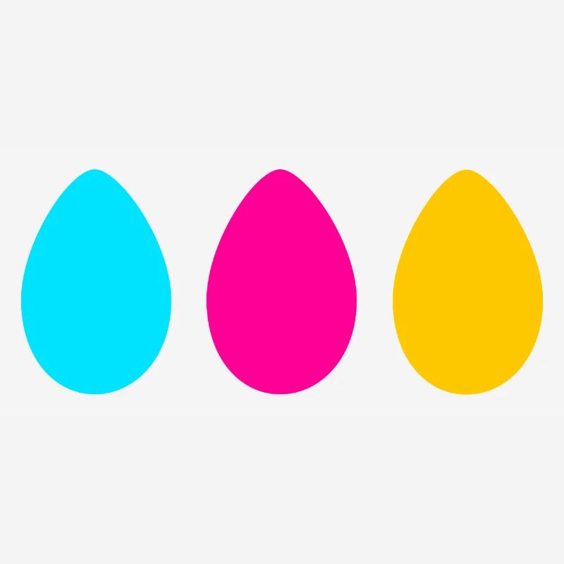 Three Easter eggs
