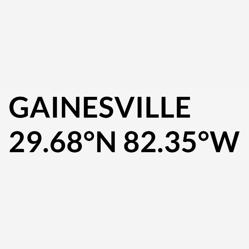 Gainesville, Florida, United States Coordinates