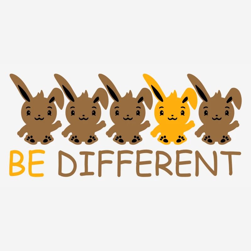 5 Hasen Freunde Unterschied Be Different Anders