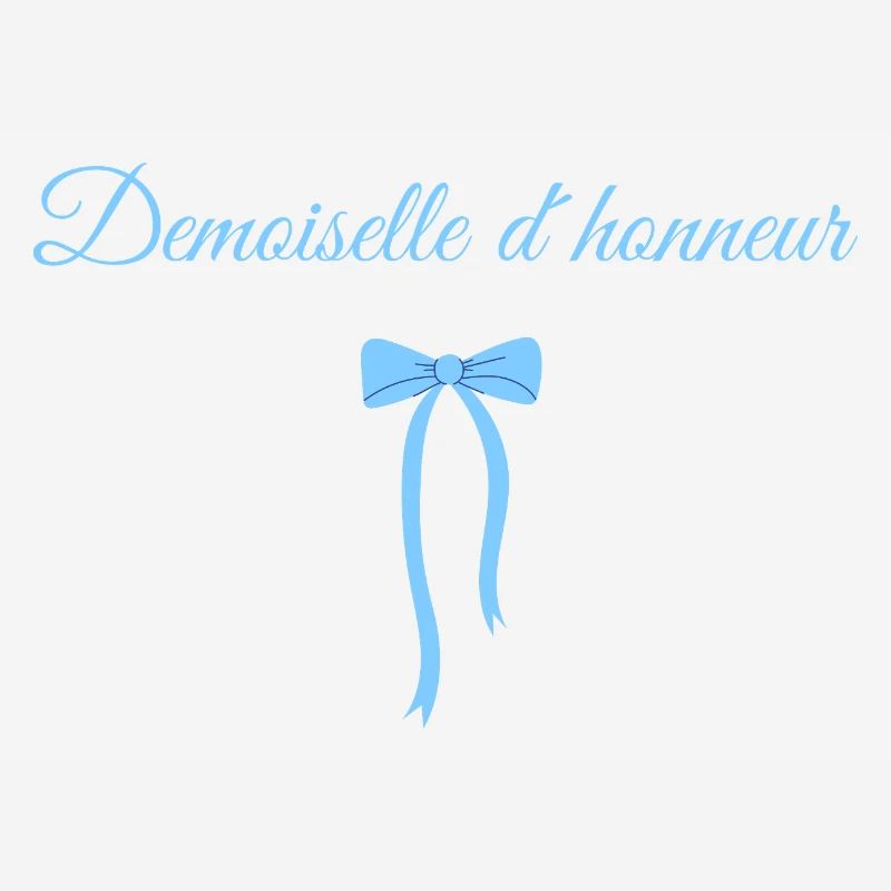 Blaue Schleife Brautjungfer