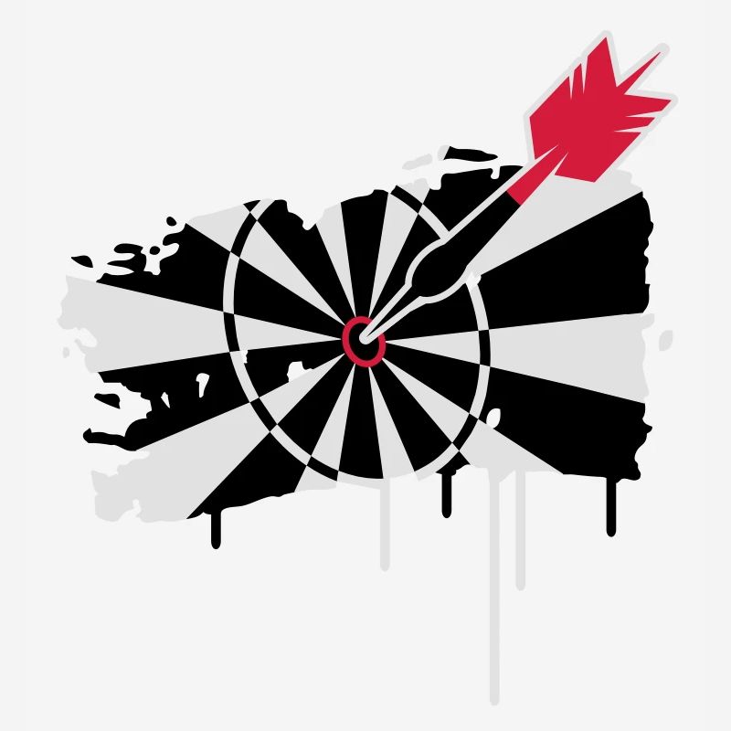 Jeu de fléchettes avec des fléchettes