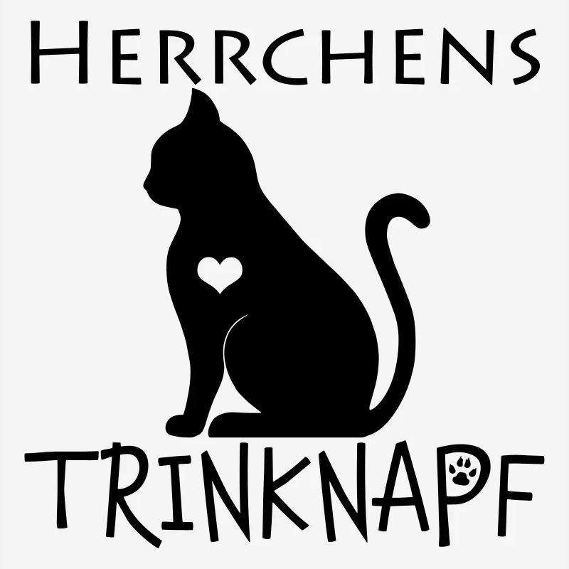 Herrchens Trinknapf Katze Geschenkidee