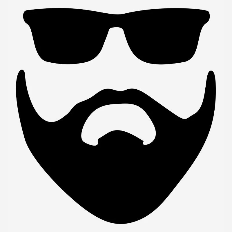 Schwarzer Bart mit Sonnenbrille