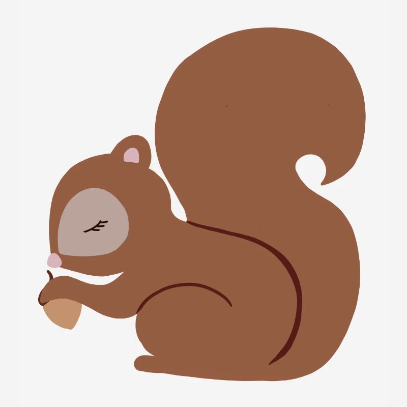 Eichhörnchen mit Eichel süß