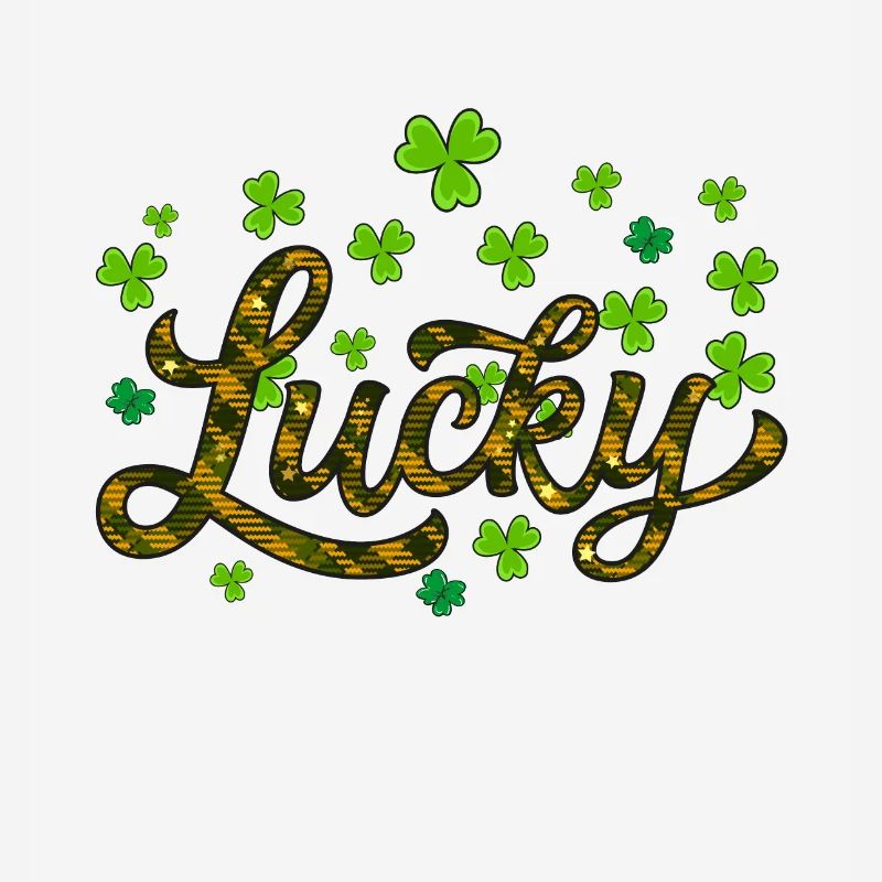 Lucky St Patricks Day, Leopard leaf clover