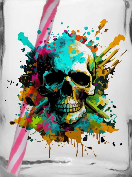 Psychedelischer Schädel