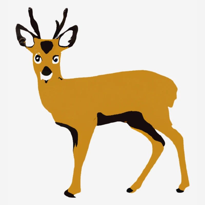 Cerf stylisé orange