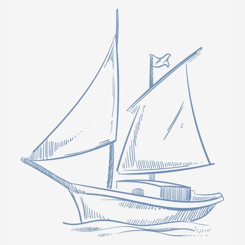 Sailing adventures in silhouette: Elegant