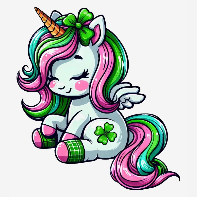 St. Patrick's Day Einhorn Feier Design