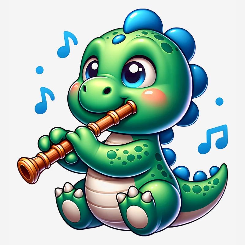 Conception de flûte mignonne de jeu de dinosaure