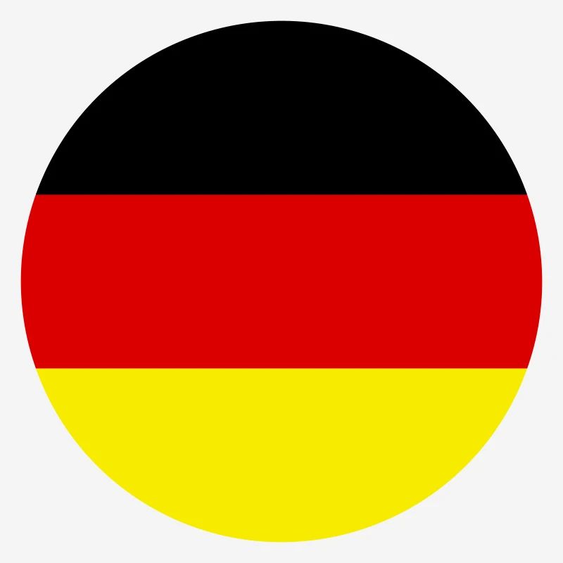 Flag Germany Germany Three Colors Vector Round