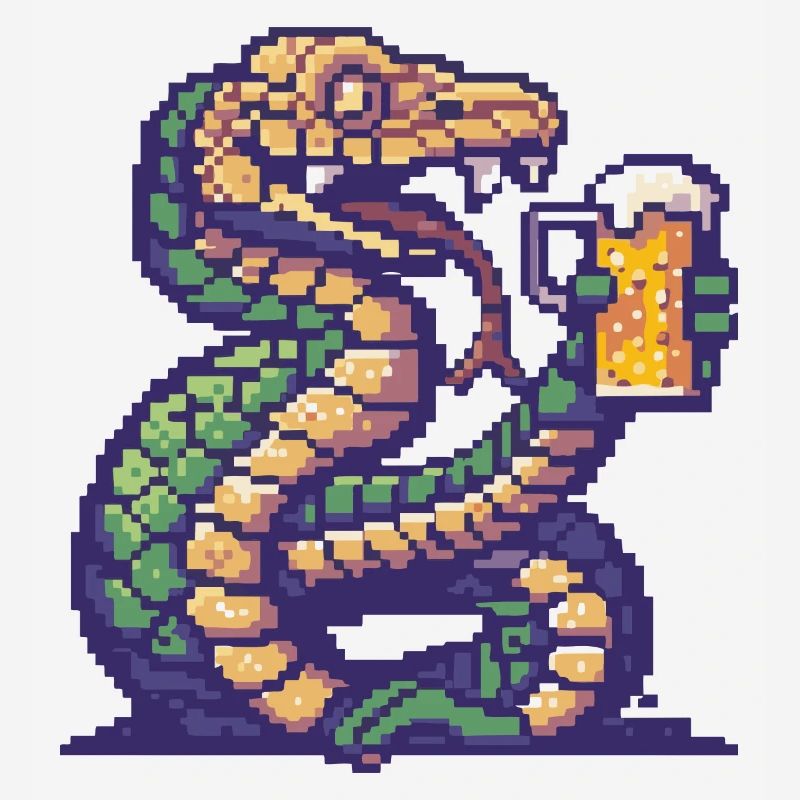 Snake Cobra Beer Pixel