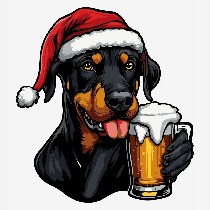 Bière de Noël Doberman Dog