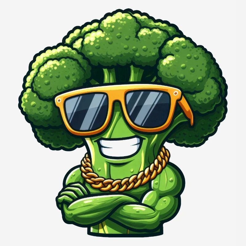 Cool Broccoli Sunglasses Gangster Vegetables