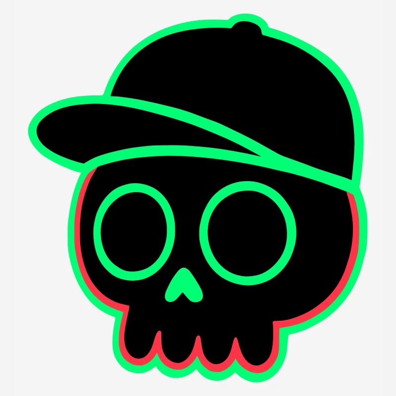 Neon Schädel Cap