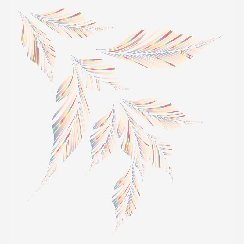 Delicately shimmering, feather-light leaf pattern