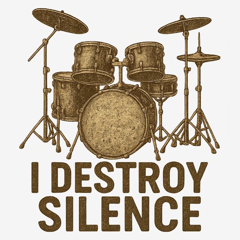 I Destroy Silence – Gift for Drummers