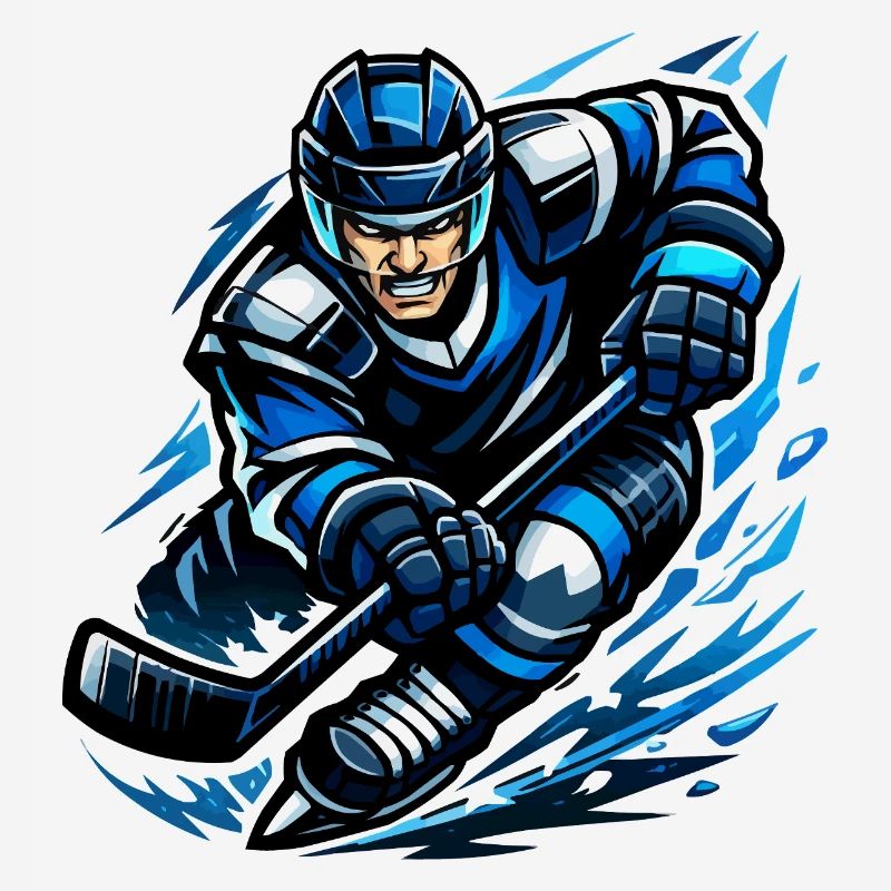 Blitzender Eishockeyspieler