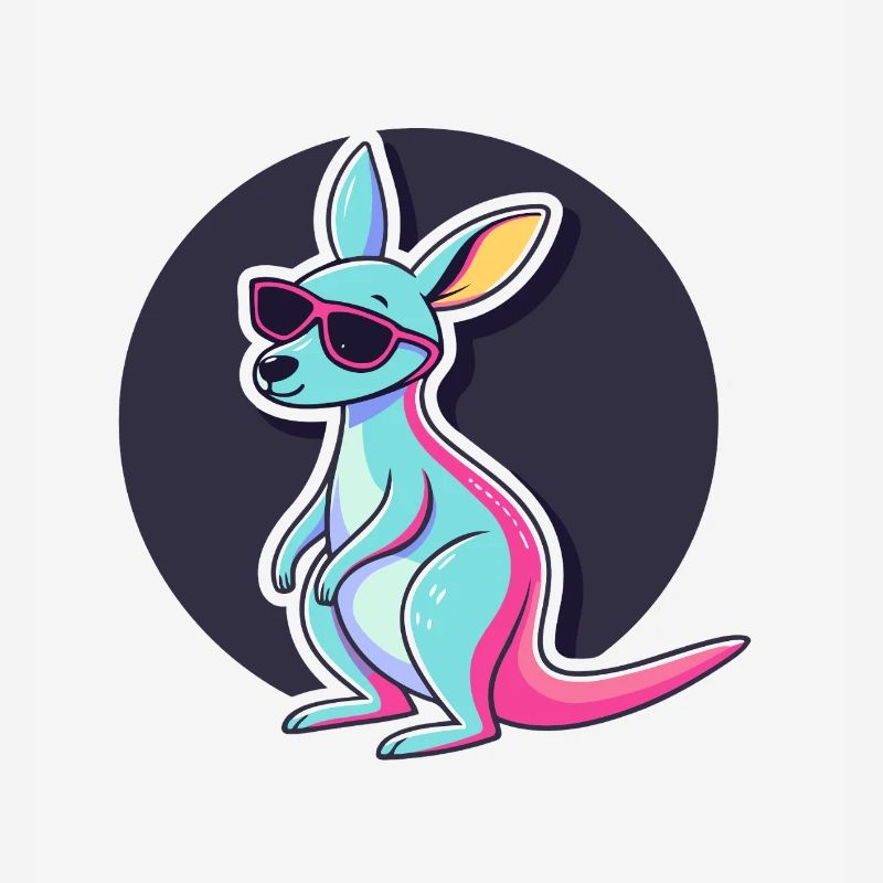 Pastel kangaroo hipster glasses