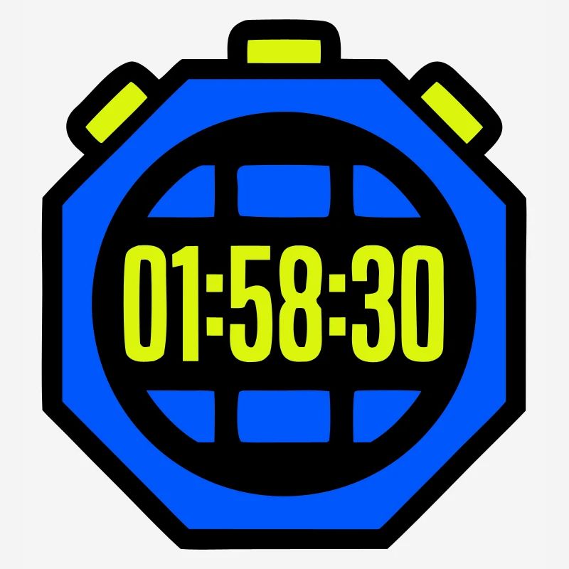 Stoppuhr Bestzeit Halbmarathon