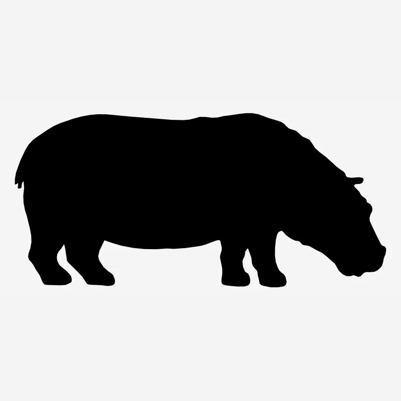 Silhouette silhouette hippopotame