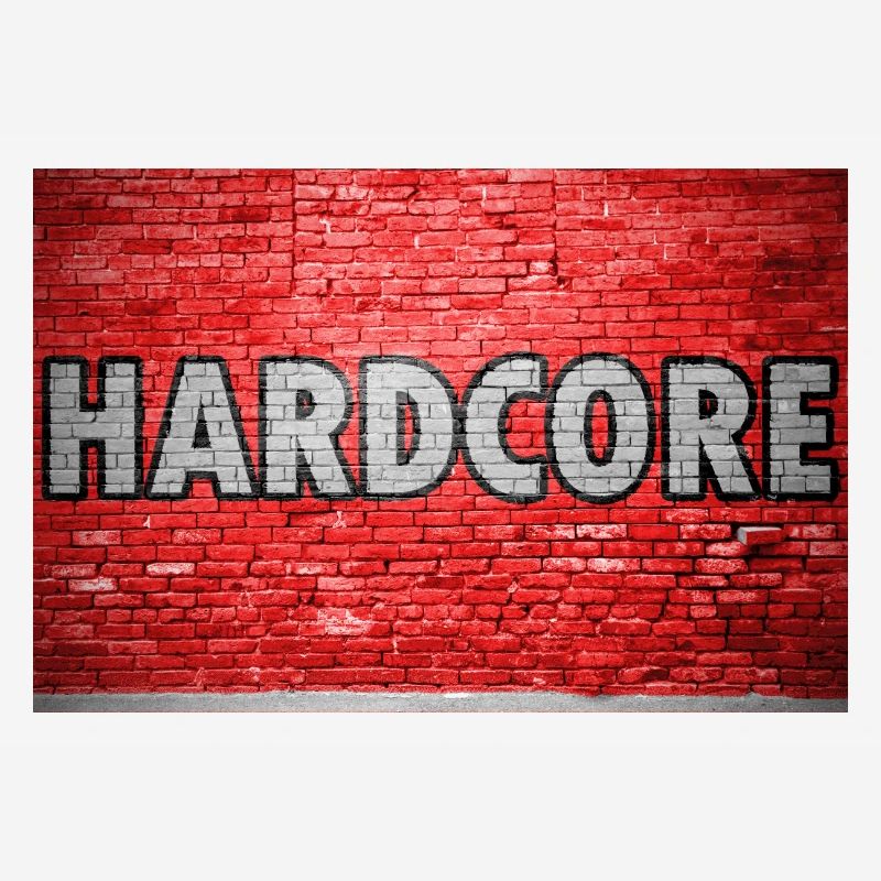 Hardcore Brick Wall Graffiti