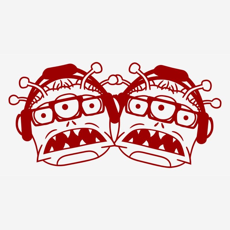2 DJ Aliens Aliens Horror Two Monsters Team